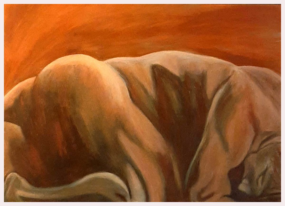 Lover, This is the Whole Picture (From "Body as Landscape" series), acrylics, glazes, $500.  Buyer pays for shipping.  Prints available, contact artist. by Stephen Mead  Image: The series "Body as Landscape" is included in Stephen Mead's book "Selected Works", https://www.amazon.com/Selected-Works-Stephen-Mead/dp/B0D86HK7T7