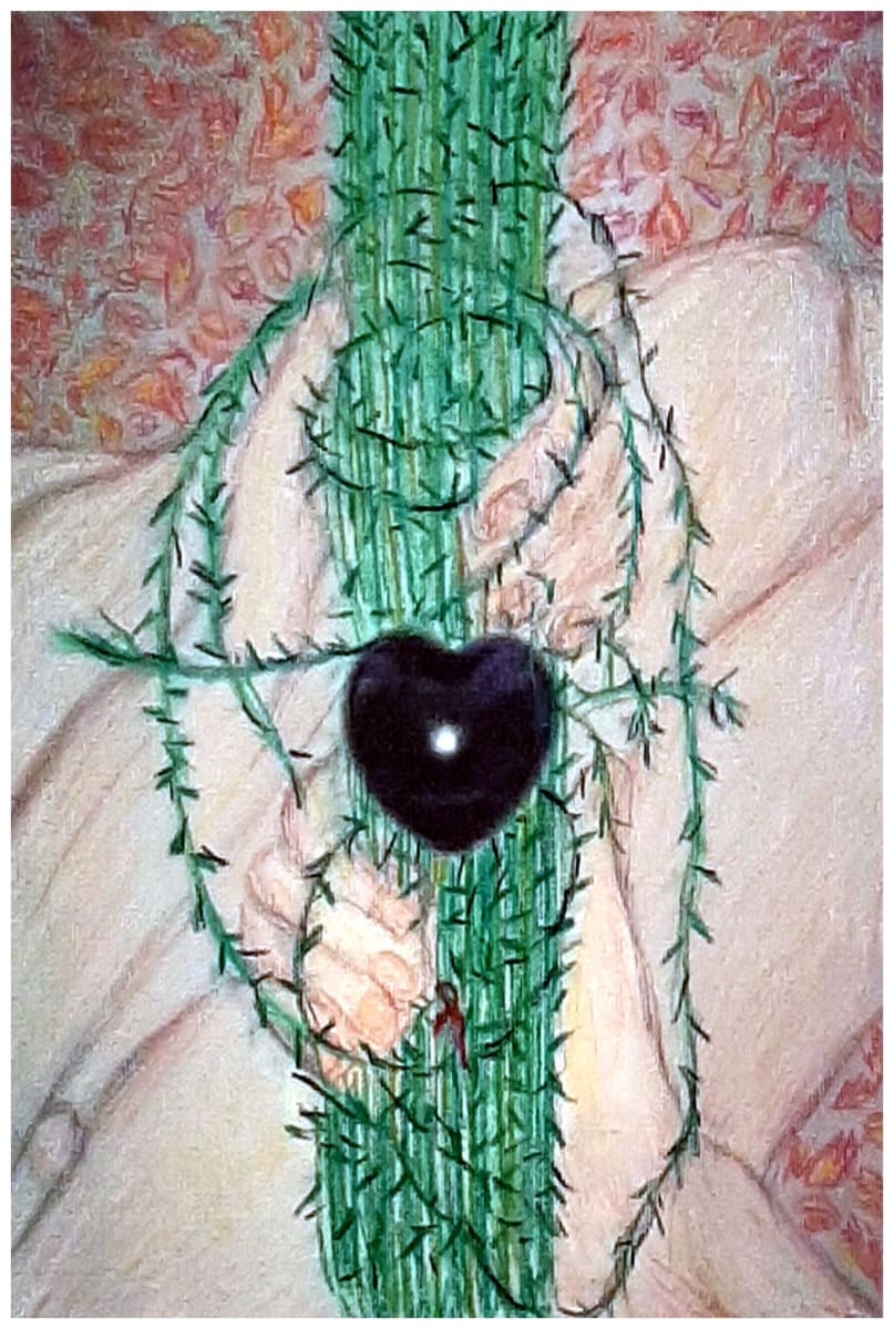 Making the Crown, (Blue Heart Diary Version), Hand-colored print, $30.  Buyer pays shipping, by Stephen Mead, Image 1.
