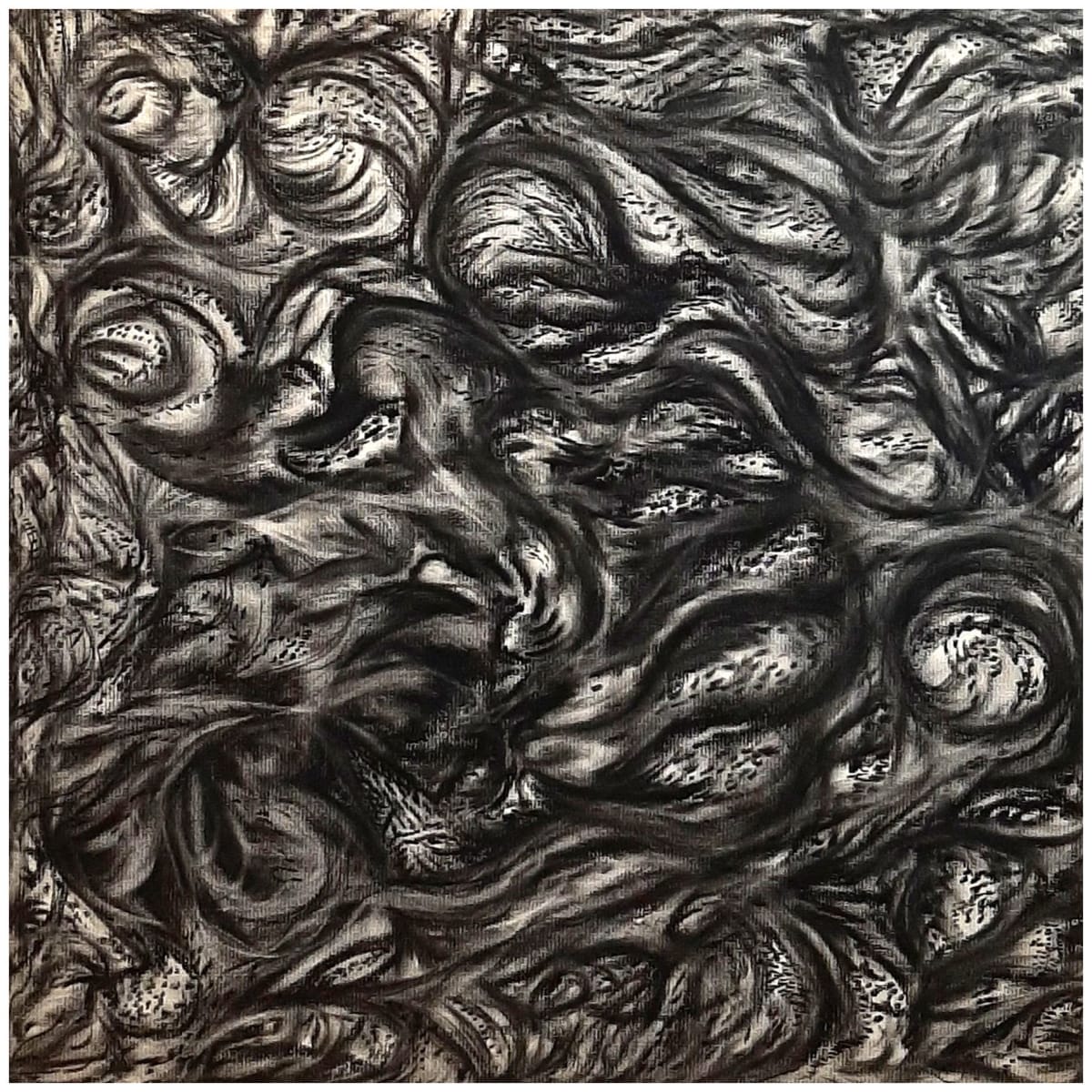 Metamorphosis (Cocooning), conte/charcoal, $65.  Buyer pays shipping, prints available by Stephen Mead 