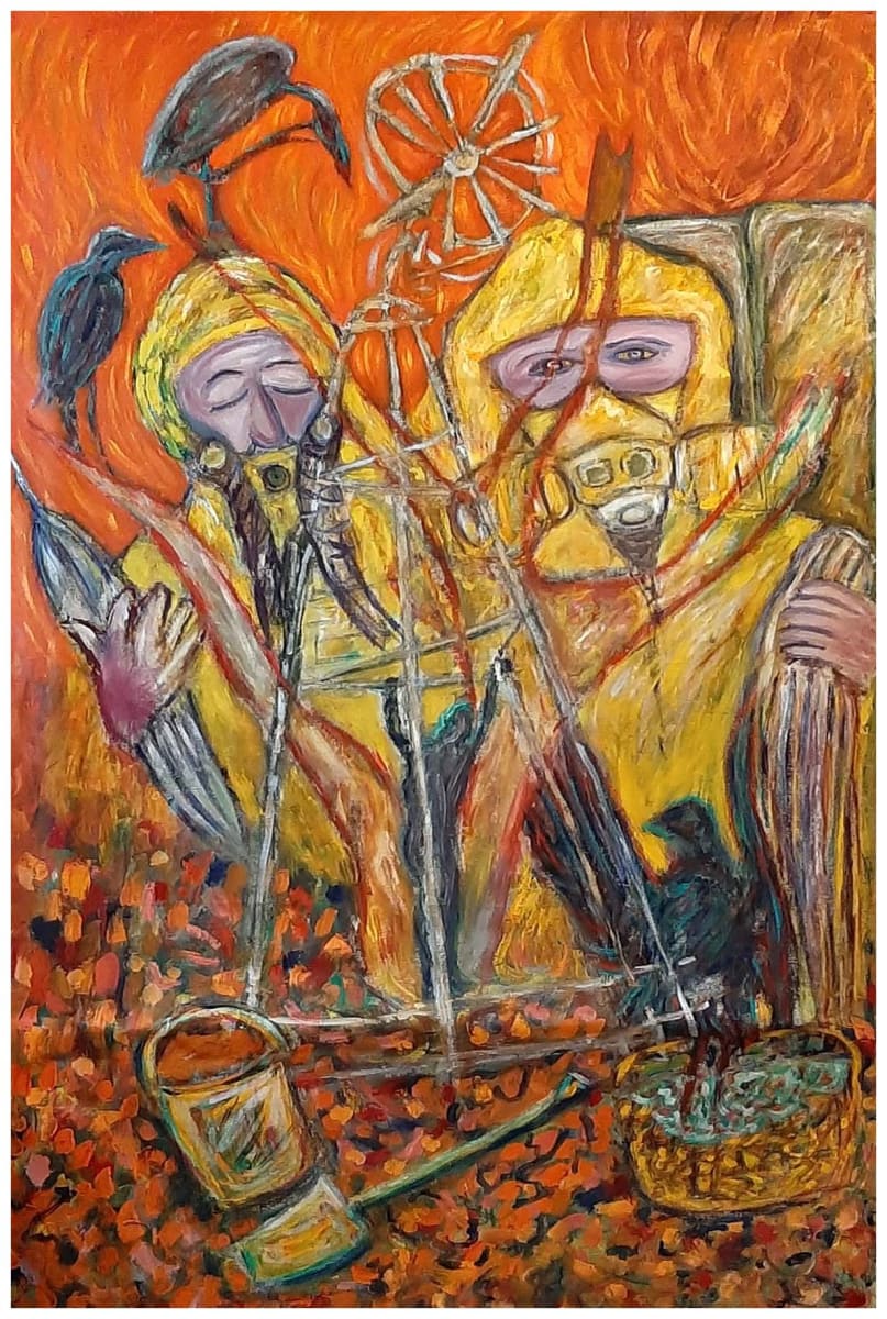Picnic, oil, $500 not including shipping by Stephen Mead  Image: Picnic, oil on canvas