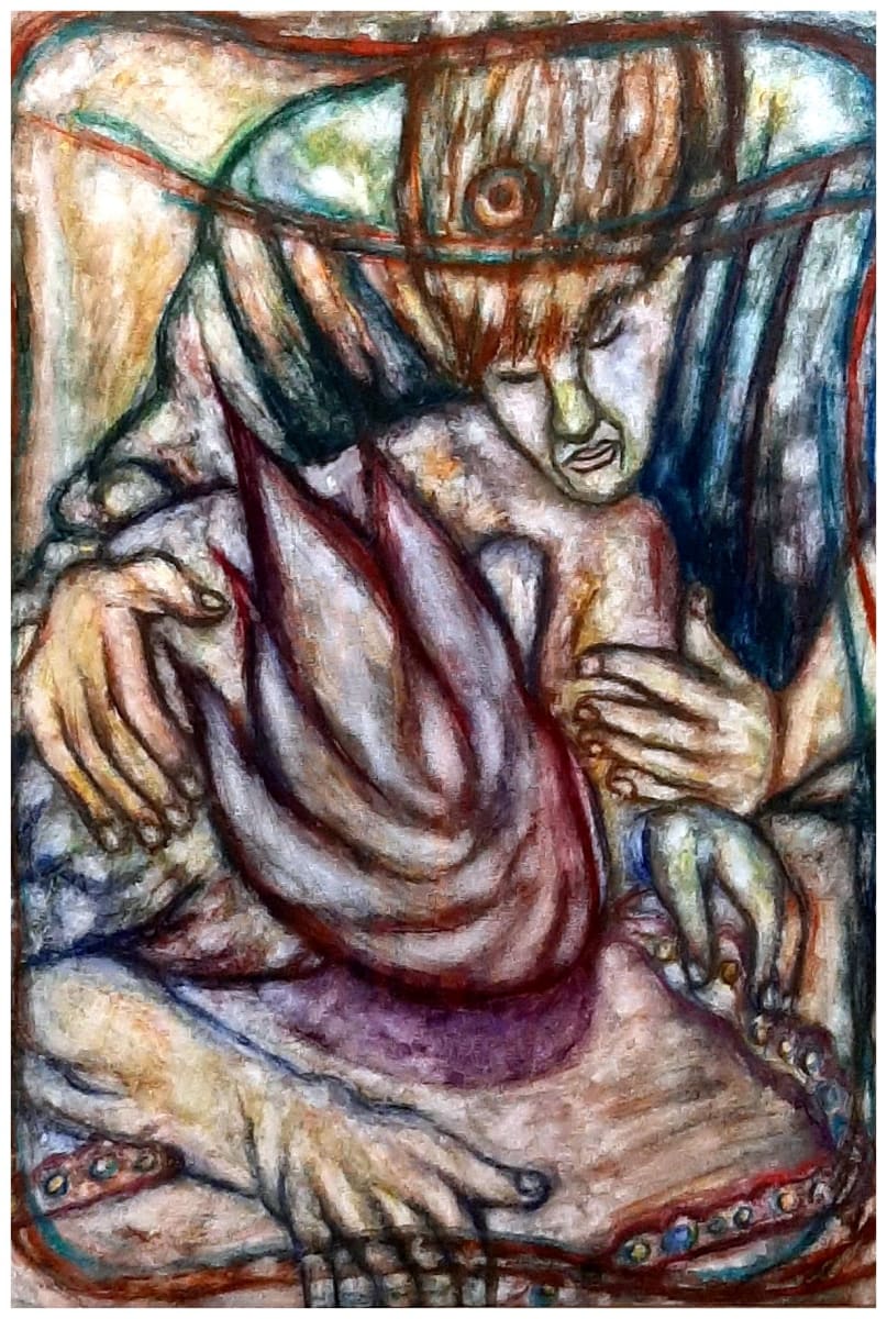 Pocket (II), watercolor pencil, $400. Shipping paid by buyer. by Stephen Mead 