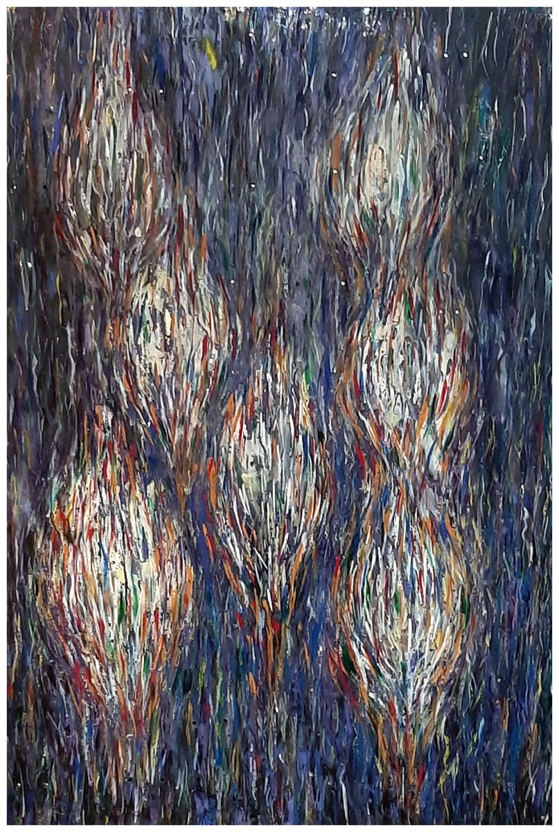 Rainlight, gouache on Plexi-glass $275 not including shipping by Stephen Mead  Image: evocative "memory-piece incorporated in short, captioned film "Blue Heart Diary"