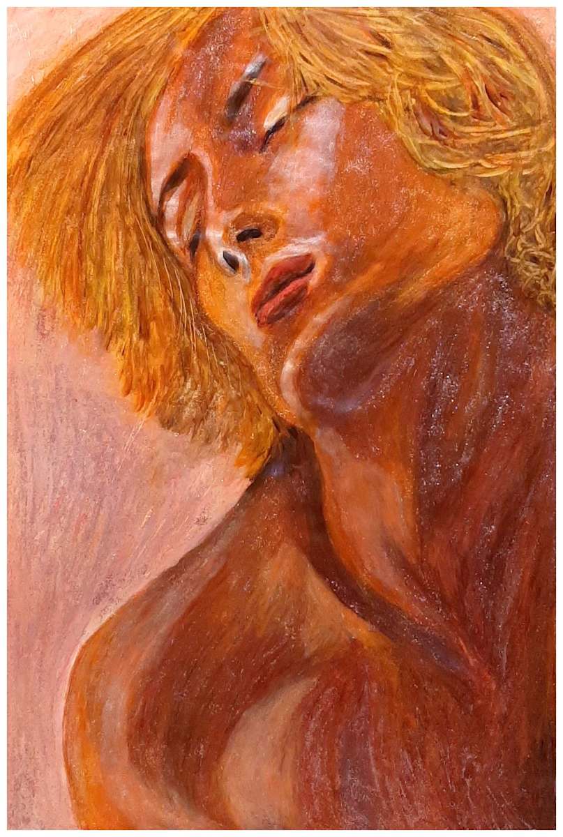 Swoon  ("Not Stopping for Death" series), mixed media, $400.  Buyer pays shipping. Prints available, contact artist, mead815@yahoo.com by Stephen Mead  Image: The series "Not Stopping for Death" is included in Stephen Mead's book "Selected Works", https://www.amazon.com/Selected-Works-Stephen-Mead/dp/B0D86HK7T7