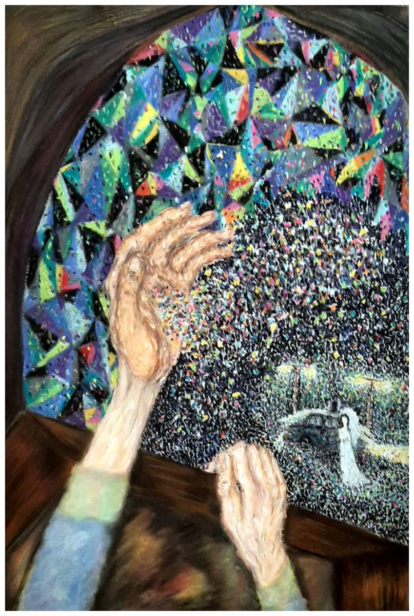 Wedding Glitter (I), Pastel, $300.  Buyer pays shipping (Prints available) by Stephen Mead  Image: Memory-piece for friend's wedding (first in series)