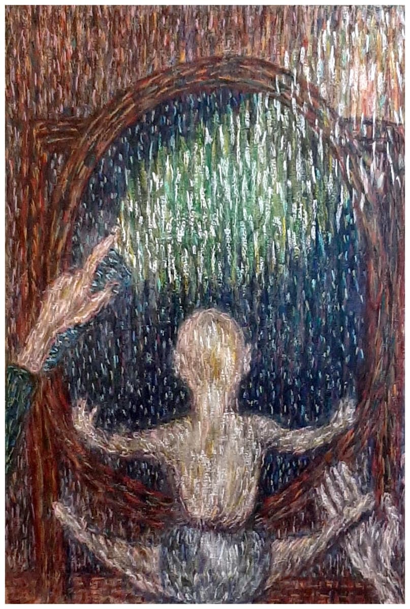 Where Time Goes, oil pastels, $400.  Buyer pays for shipping by Stephen Mead  Image: Painting used a book jacket cover for novel of same name.