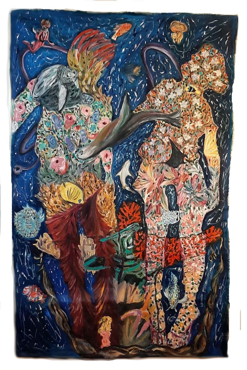 Who's Bigger? (oil on canvas), $575 not including shipping by Stephen Mead  Image: Who's Bigger (oil)