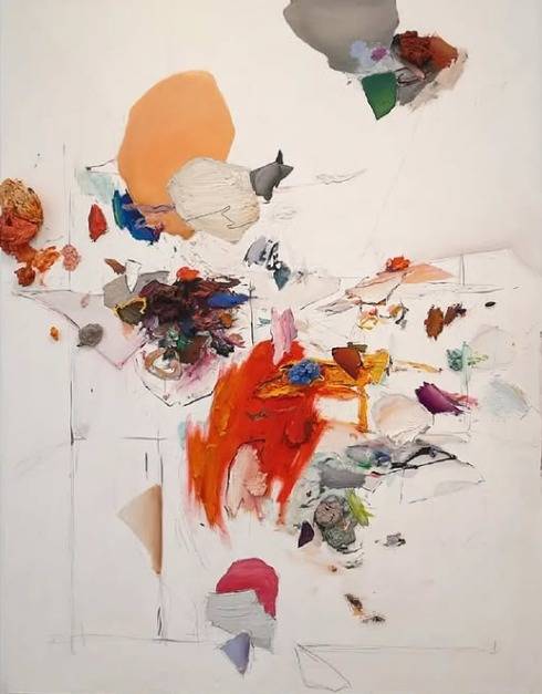 Panos Famelis | Untitled (Draft 2) by Nitra Gallery  Image: oil colour on canvas on wood, 2019