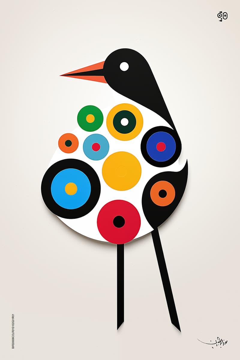 The Abstract Plumage by Mohamed Ayman DAEF  Image: A symphony of circles and color—where nature and abstraction take flight together.