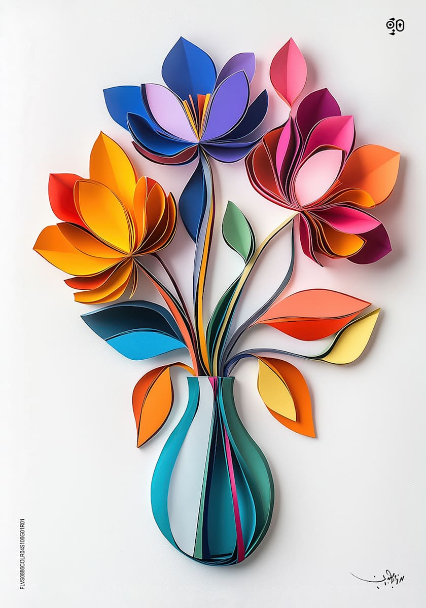 The Quilling Bloom by Mohamed Ayman DAEF  Image: A mesmerizing fusion of color and form, where paper quilling breathes life into a floral masterpiece.