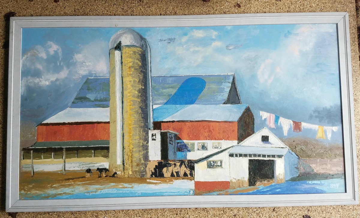 "Big" or "Art It Is In Heaven": IN PA FARM TABLE by Barnlady 