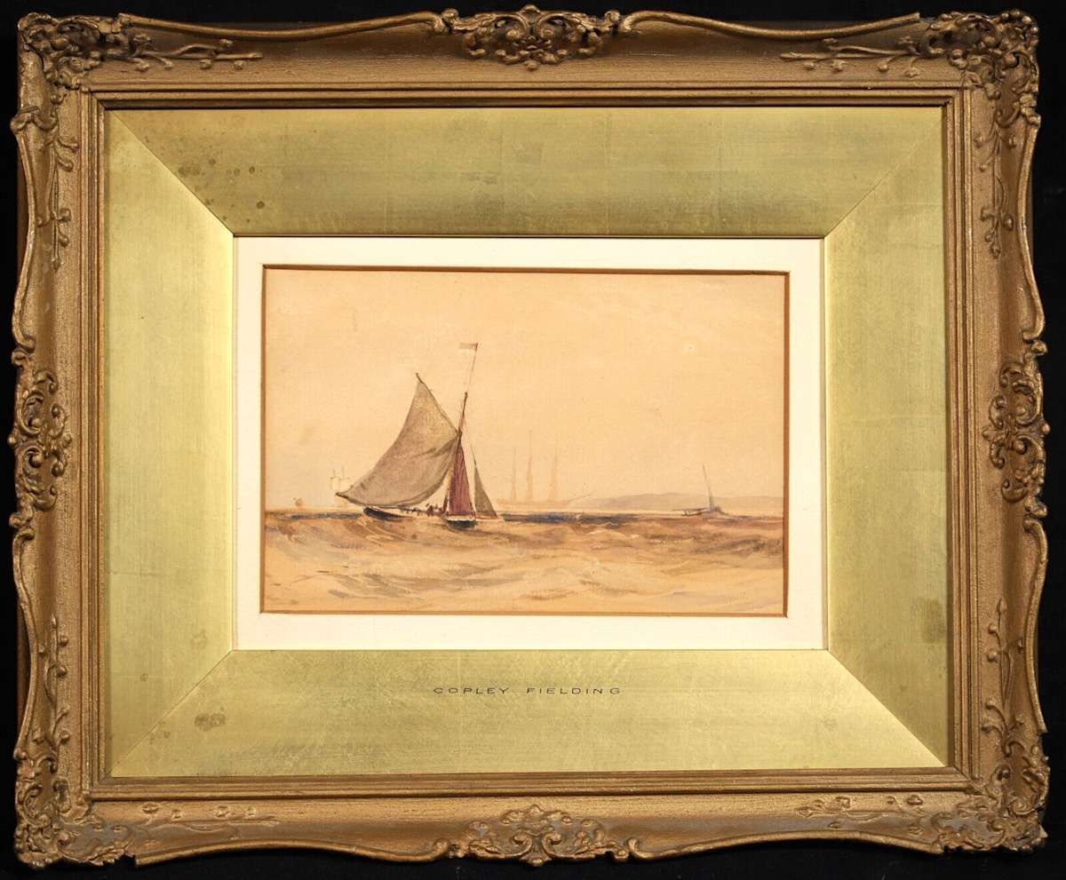 Boats returning by Anthony Vandyke Copley Fielding  P.O.W.S. (1787-1855) 