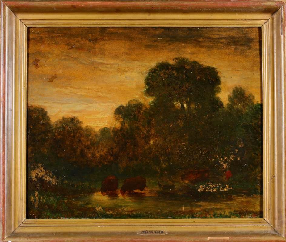 CATTLE AT DUSK by EMILE MENARD (1862-1930) 
