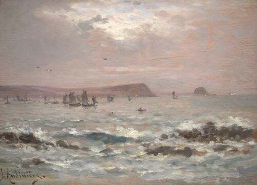 Return Boats by Georgina De L'Aubiniere (1848-1930), Image 1.