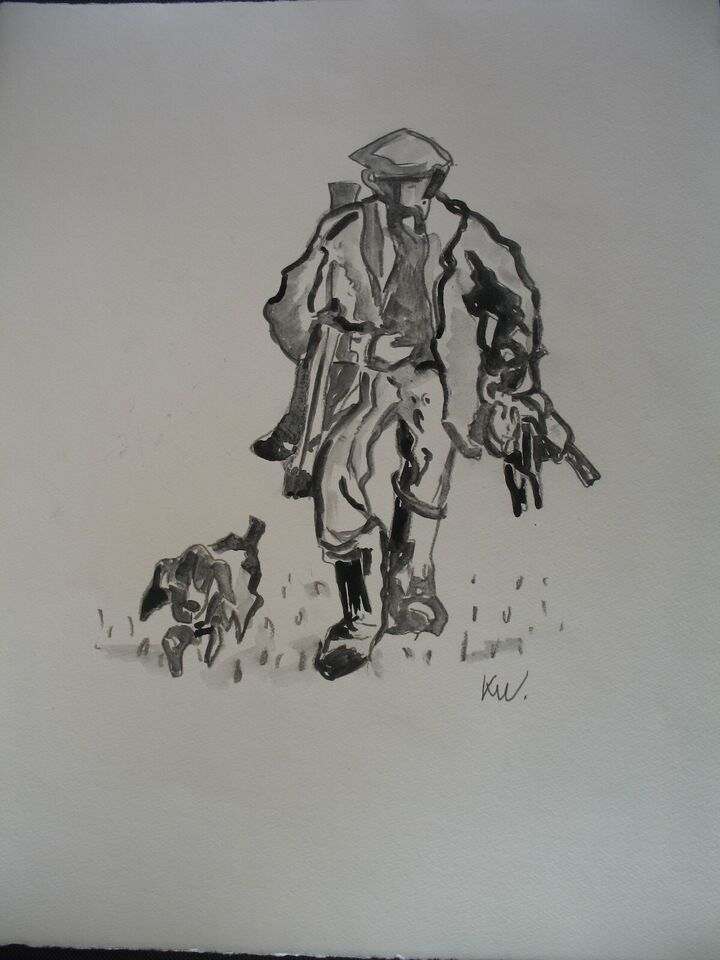 Game keeper by Kyffin Williams 