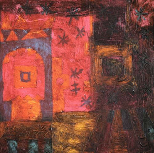 ABSTRACT OIL PANEL - PLOVDIV VII by PADRAIG MACMIADHACHAIN (1929-2017) 