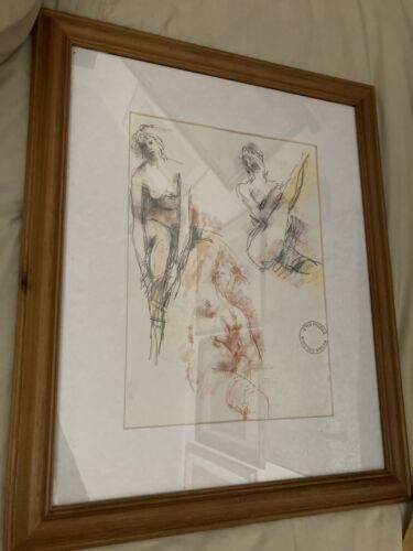 Nude sketches framed and stamped by Peter Collins 