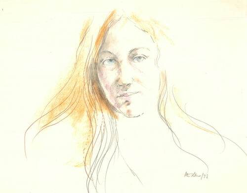 Pastel head study by Peter Collins, Image 1.