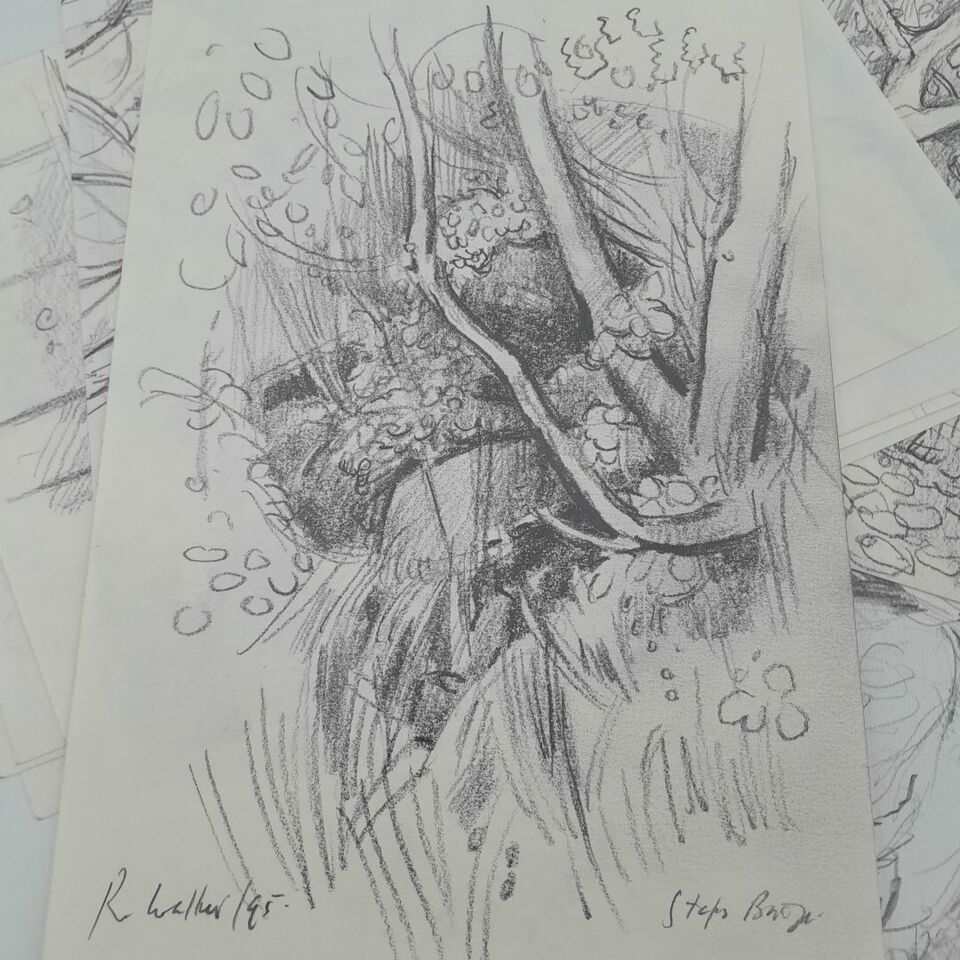 Signed Studio collection of drawings by Richard Ian Bentham Walker 