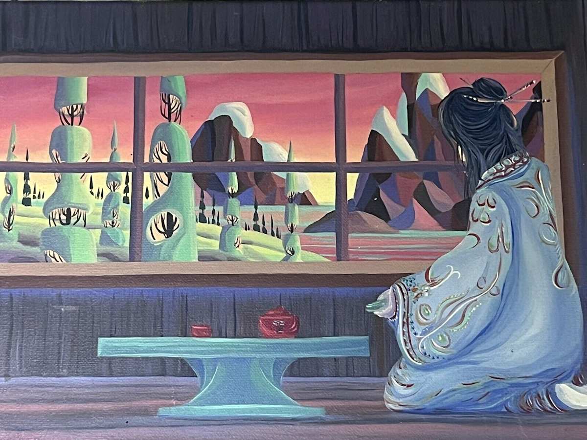Tea ceremony by SERGE DEMETRIUS DUBE (CANADIAN B.1958) 