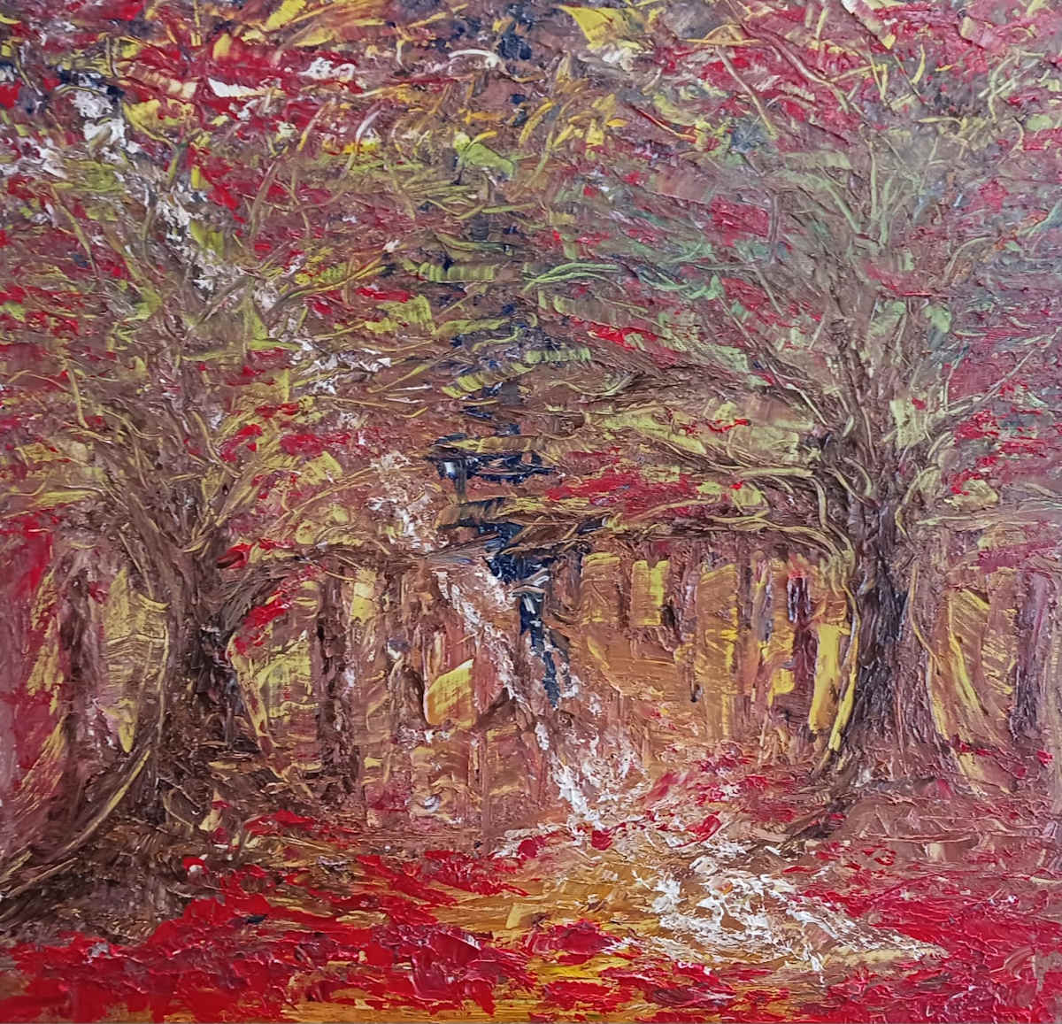 Forest on fire by Veronika Wyper 