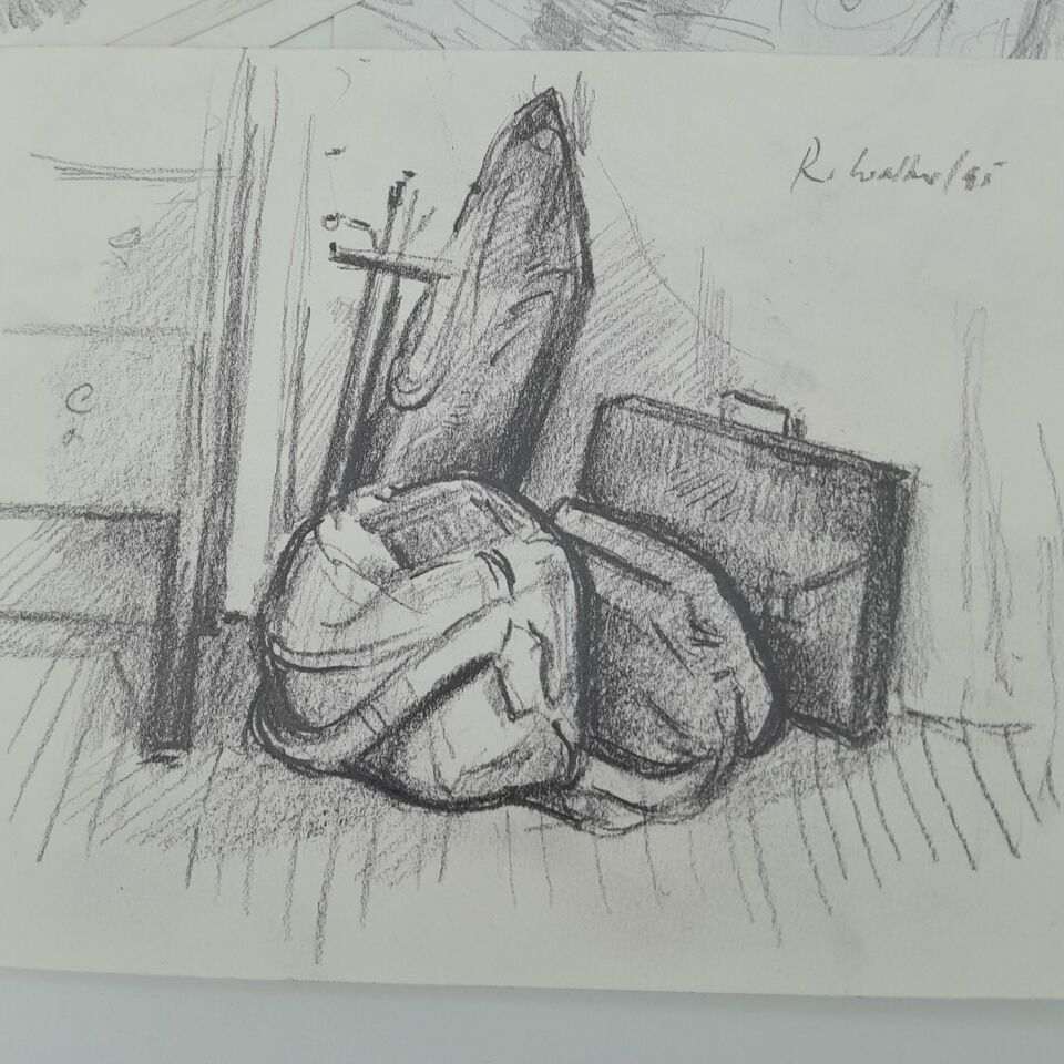 Signed Studio collection of drawings by Richard Ian Bentham Walker 