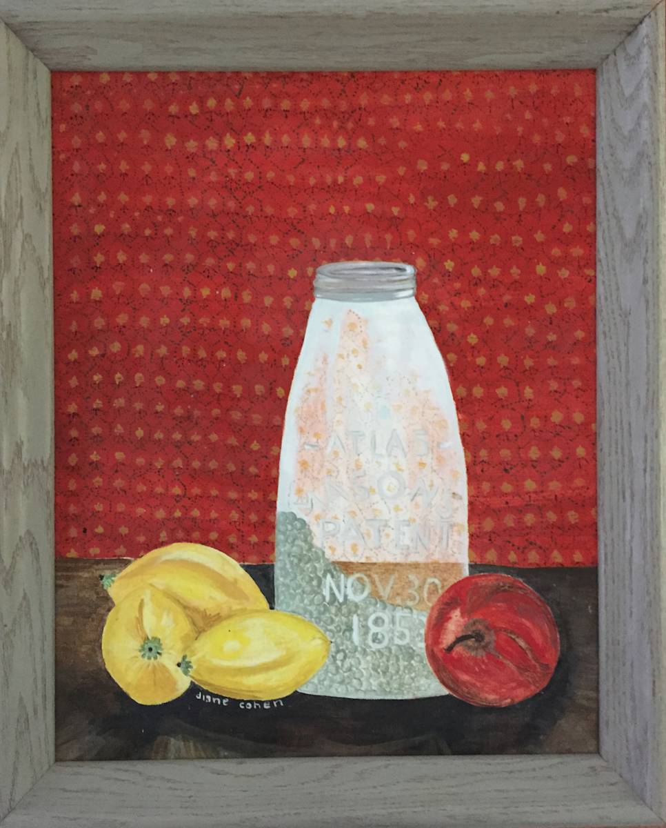 Fruit & Bottle by Diane Cohen, Image 1.