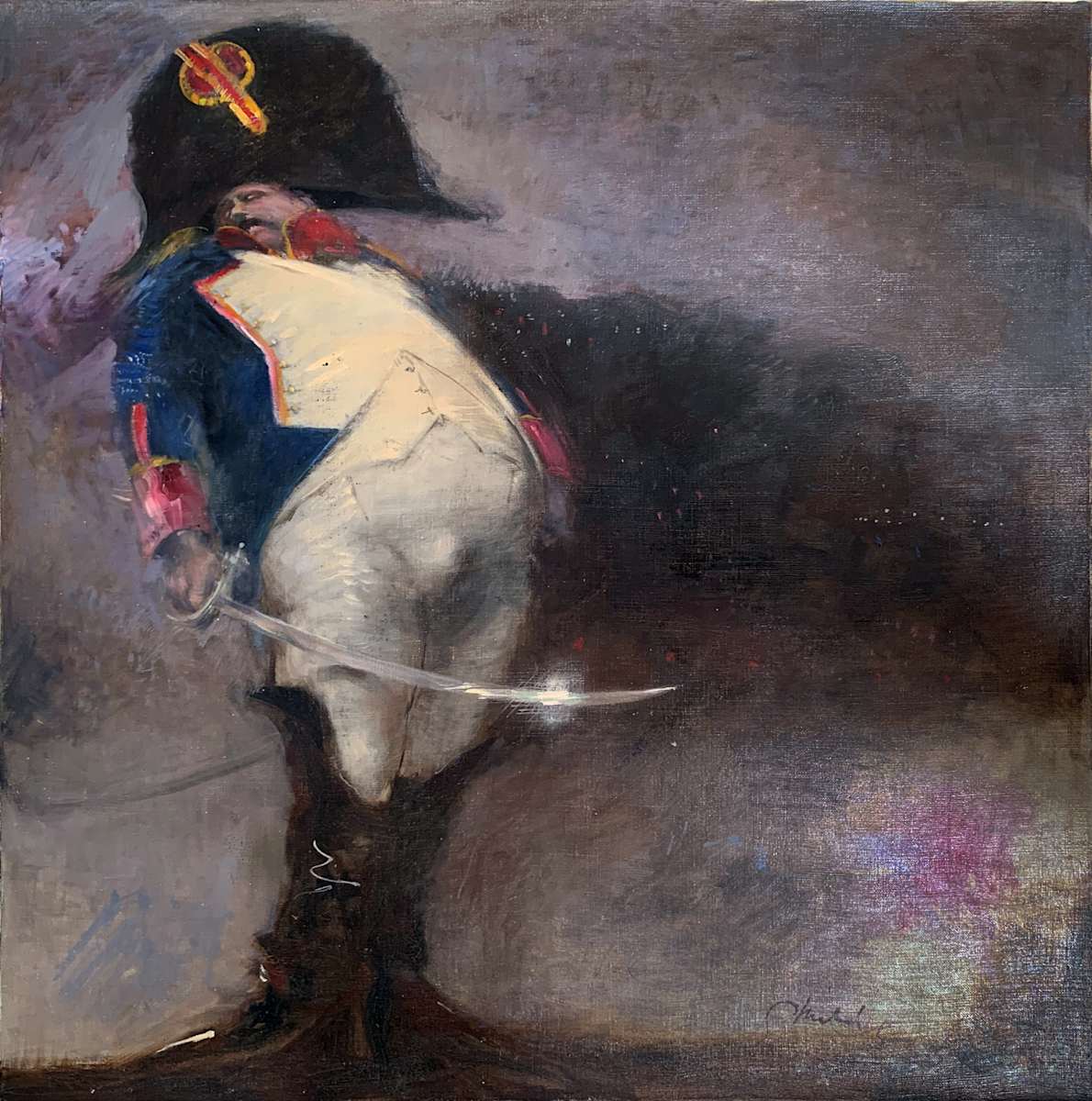 1980 "Gens d’armes II" Figurative Painting on Canvas William Shields Acclaimed Illustrator by Bill Shields, Image 2.