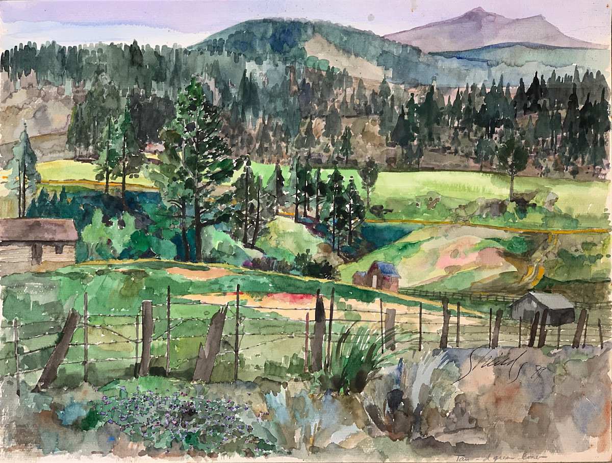 1979 "Northern California II" Landscape Watercolor Painting Acclaimed Illustrator Bill Shields by Bill Shields 
