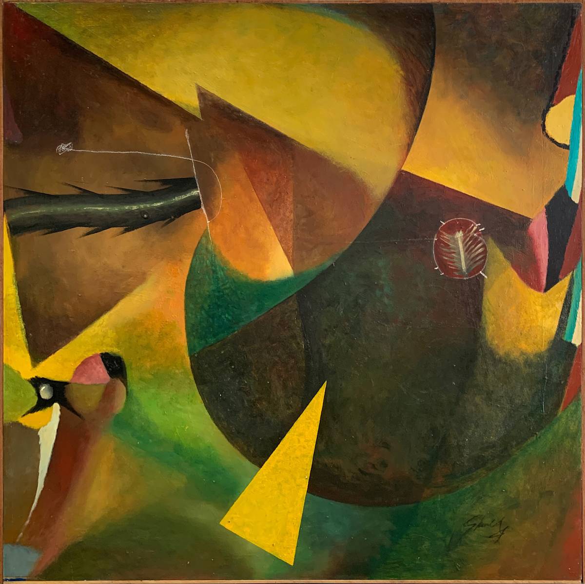 1996 "As You Like It" Abstract Painting on Panel William Shields Acclaimed Illustrator by Bill Shields 