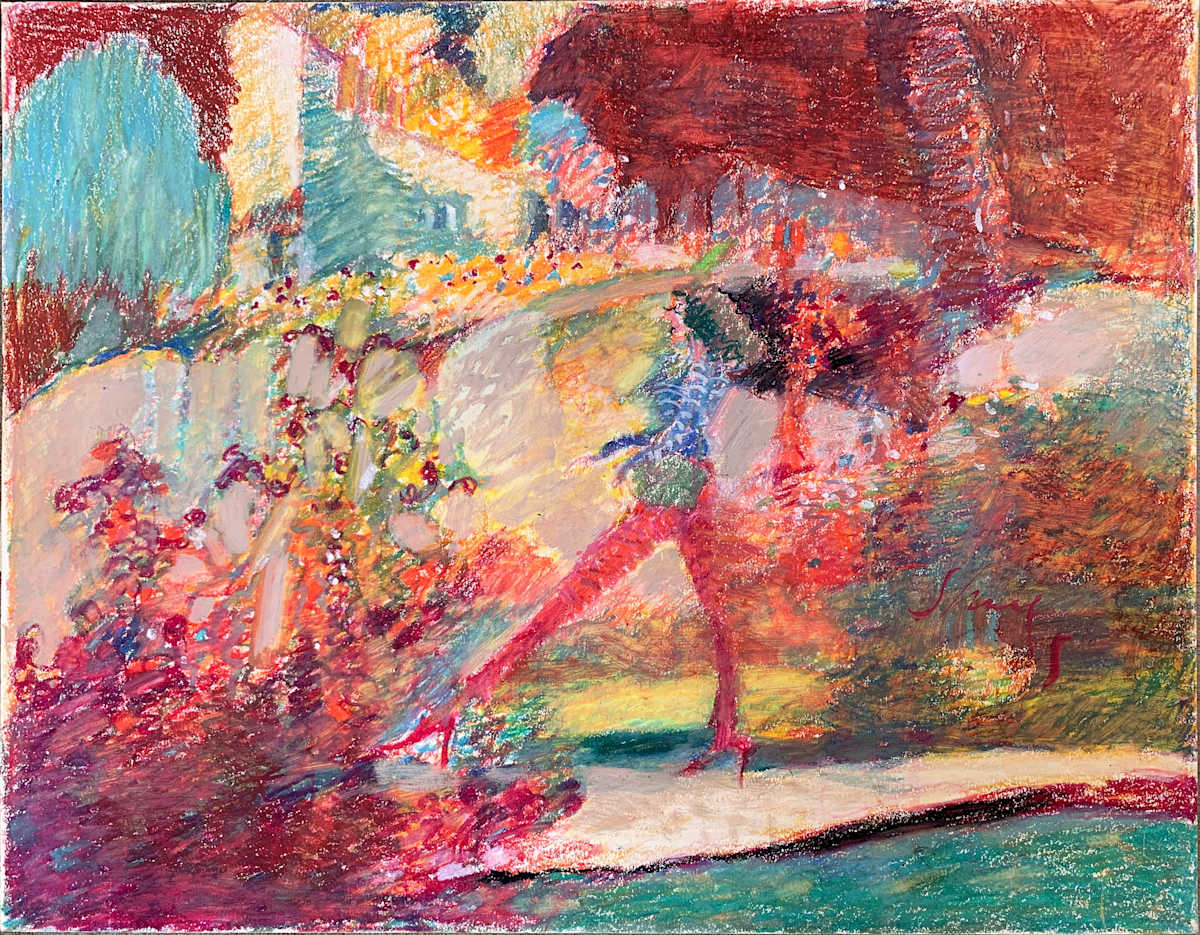 1987 "Lorraine" Abstract Figurative Drawing Acclaimed Illustrator Bill Shields by Bill Shields, Image 2.