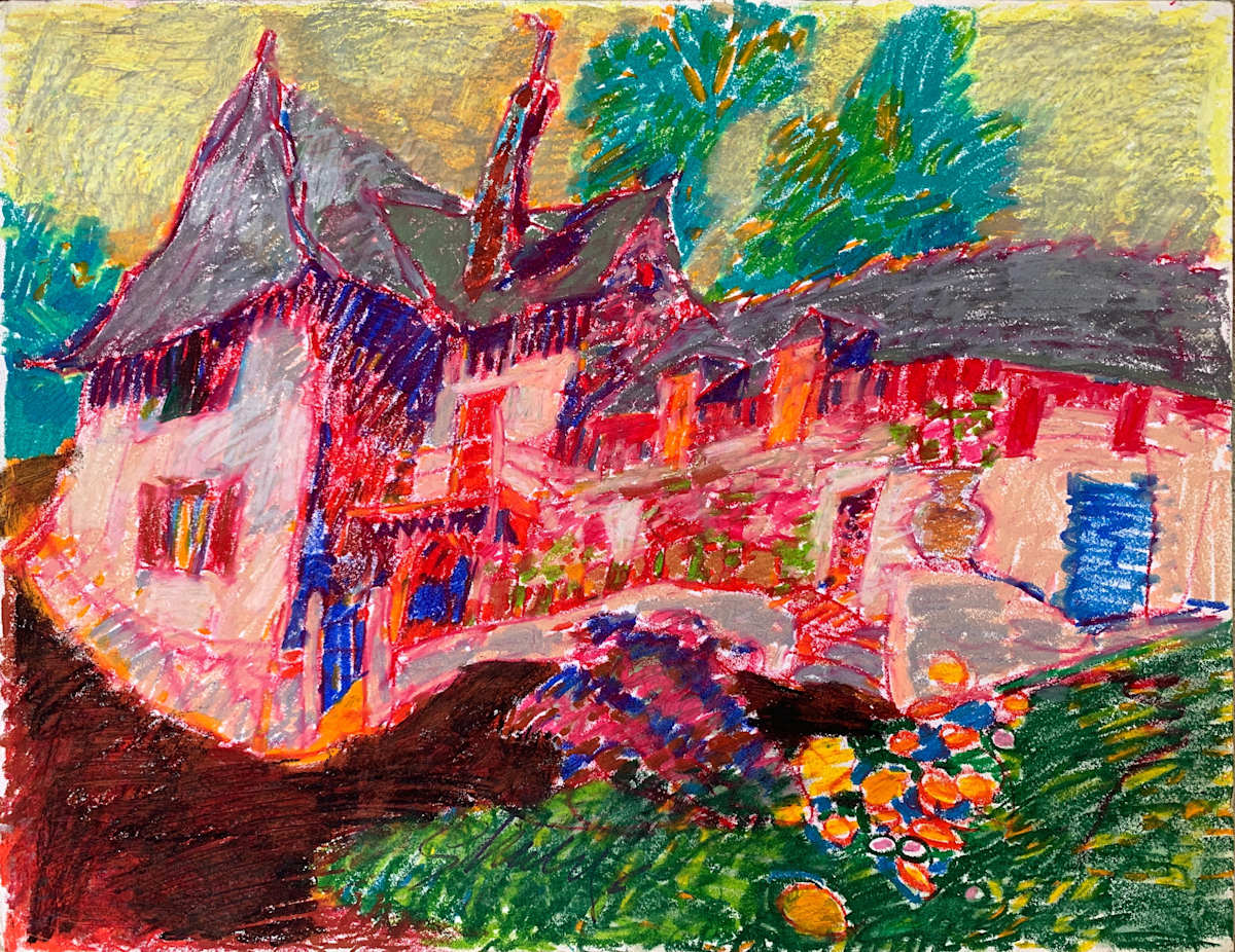 1989 "House" Landscape Drawing Acclaimed Illustrator Bill Shields by Bill Shields, Image 2.