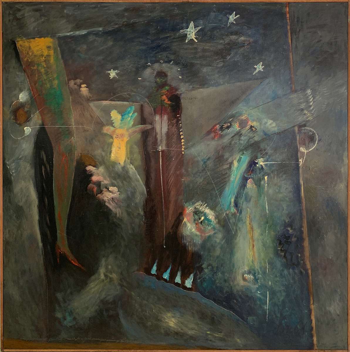 1995 "Lottery Fantasy" Abstract Painting on Canvas William Shields Acclaimed Illustrator by Bill Shields 