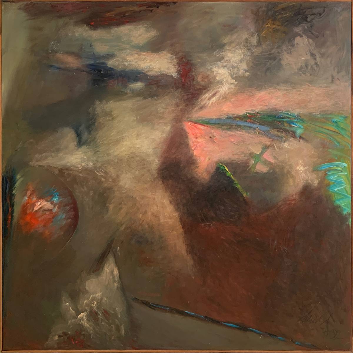 1992 "Manifestation" Abstract Painting on Canvas William Shields Acclaimed Illustrator by Bill Shields, Image 2.