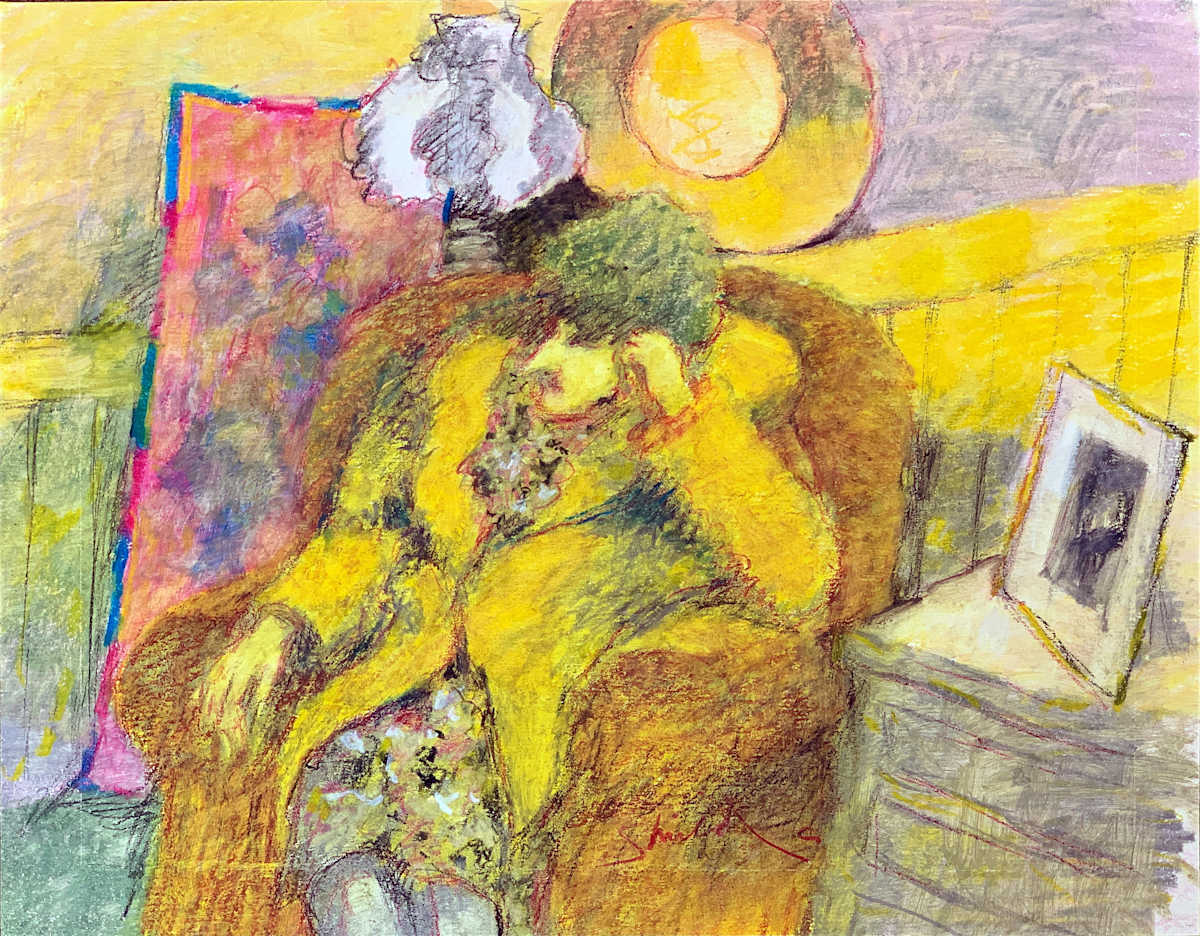 1988 "Untitled" Abstract Figurative Drawing Acclaimed Illustrator Bill Shields by Bill Shields 