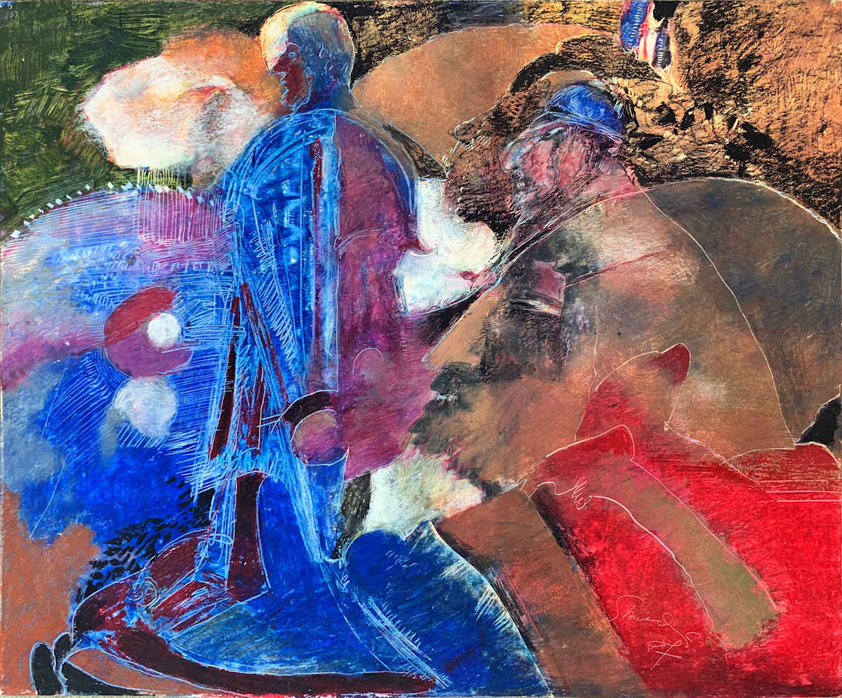 1987 "Statue" Abstract Figurative Drawing Acclaimed Illustrator Bill Shields by Bill Shields 