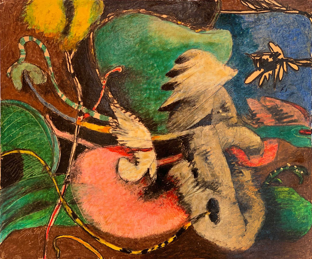 1988 "Untitled" Abstract Drawing Acclaimed Illustrator Bill Shields by Bill Shields 