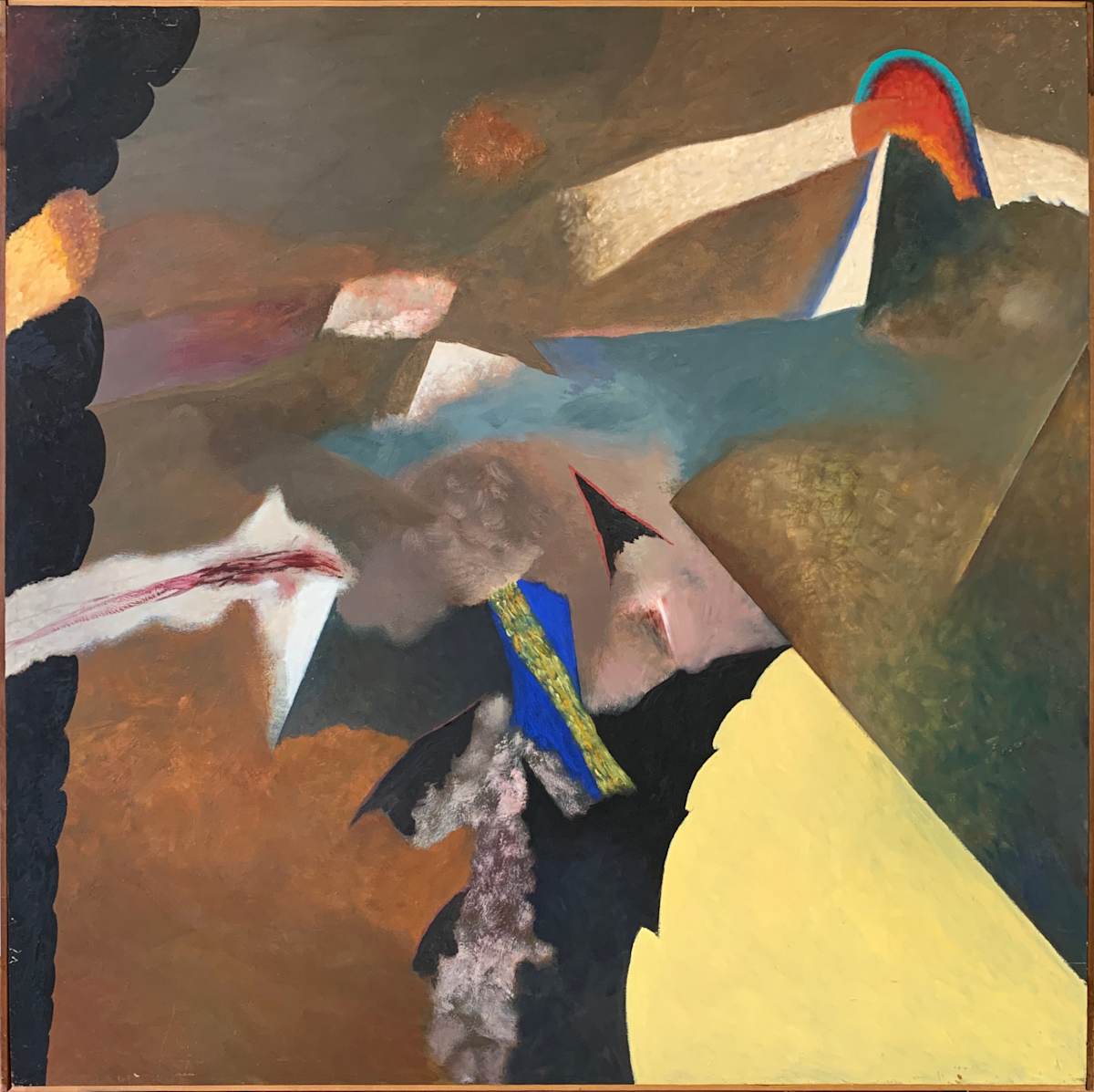 1993 "Interception" Abstract Painting on Panel William Shields Acclaimed Illustrator by Bill Shields, Image 7.
