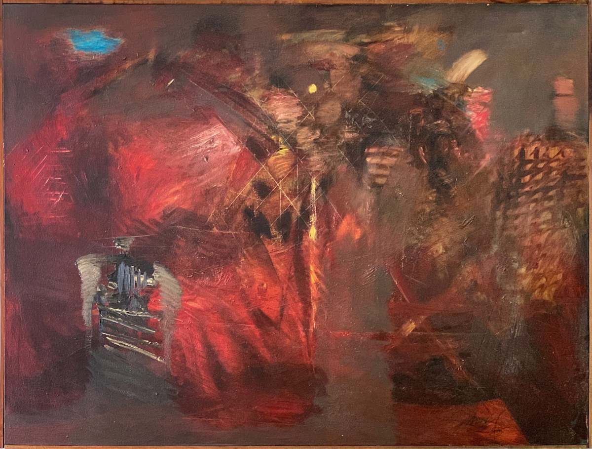 1991 "Grey Lady" Abstract Painting on Panel William Shields Acclaimed Illustrator by Bill Shields, Image 2.