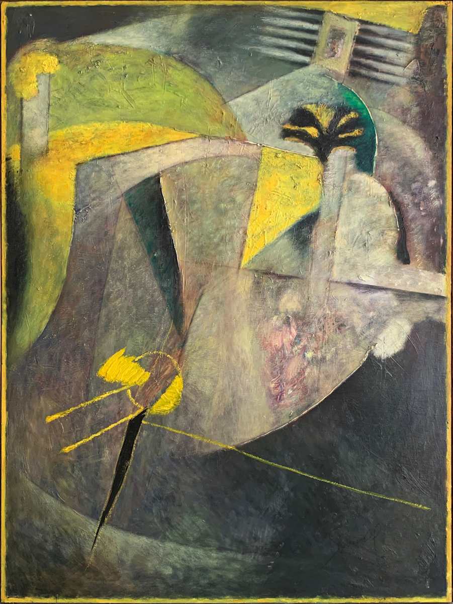 1990 "8:40 PM - All is Well" Abstract Painting on Panel William Shields Acclaimed Illustrator by Bill Shields, Image 2.