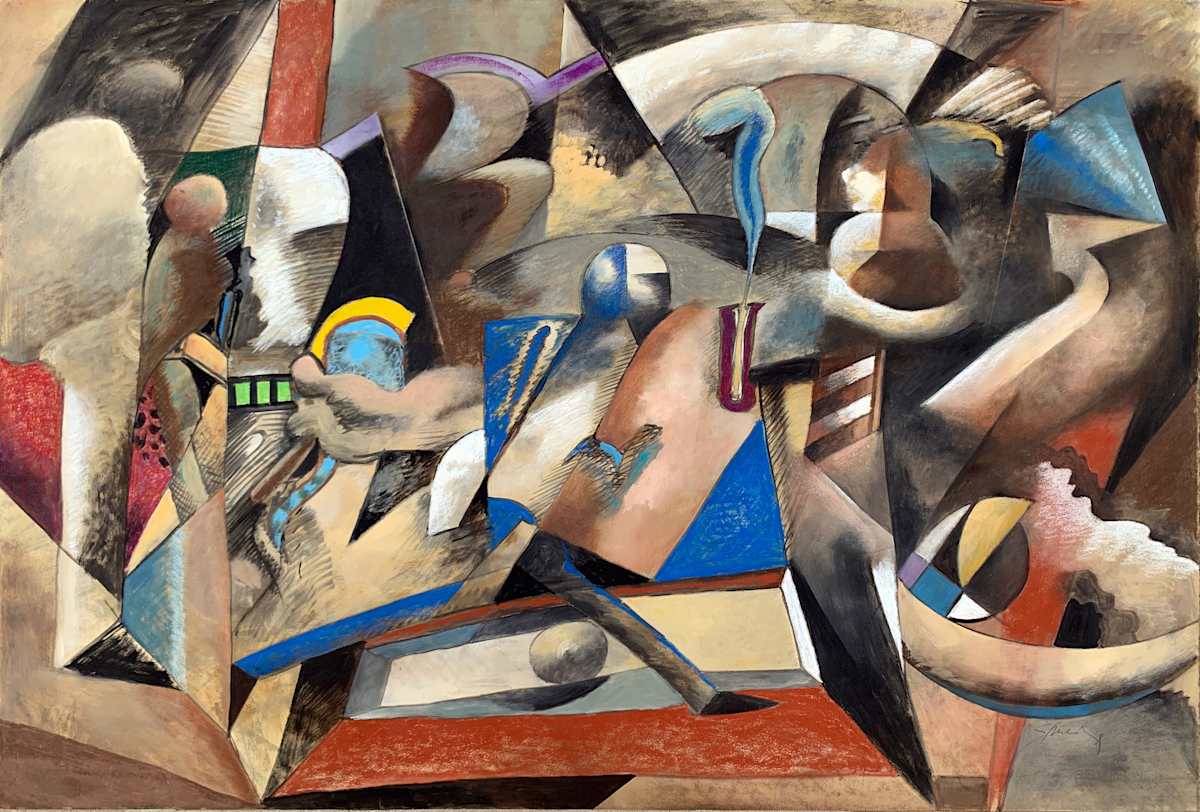 1992 "In the Cool of the Day" Abstract Painting Acclaimed Illustrator Bill Shields by Bill Shields, Image 2.