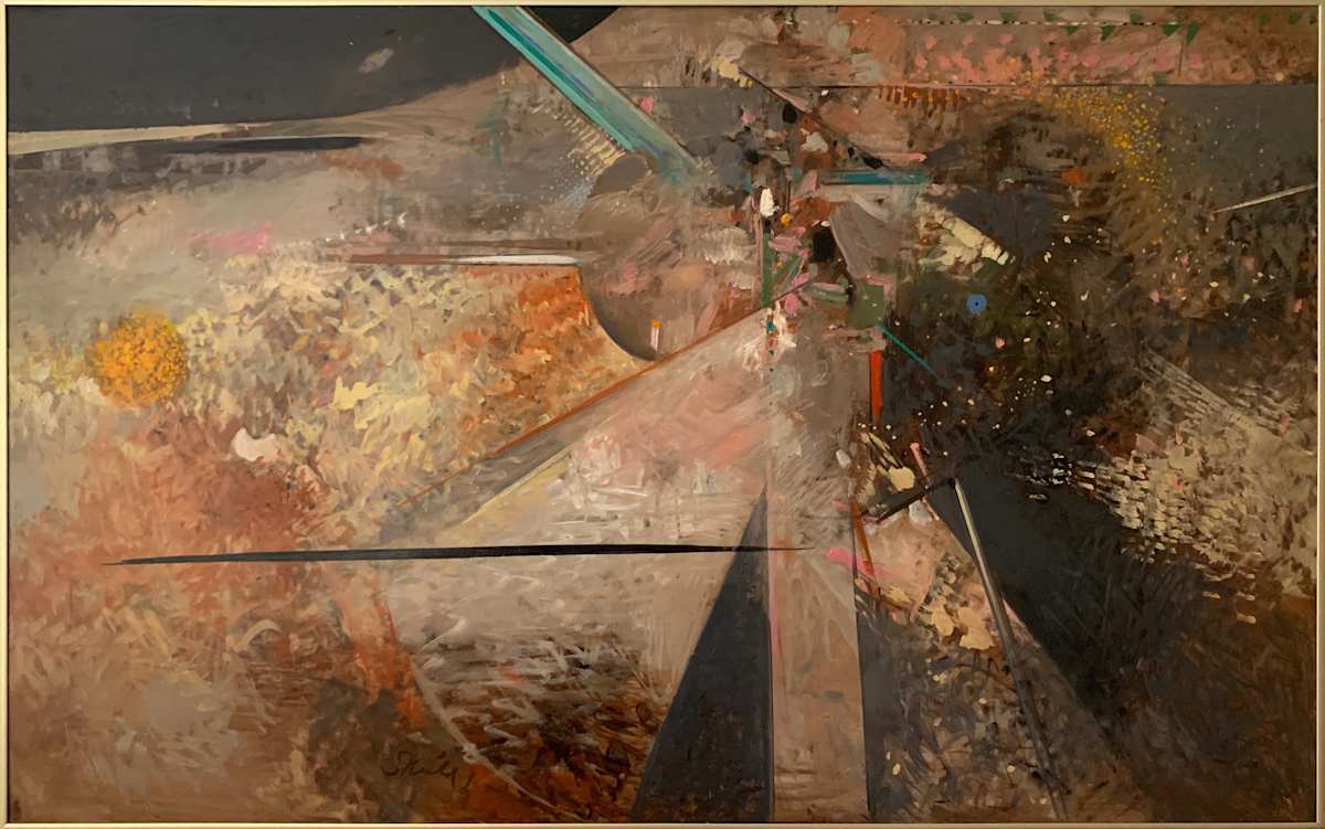 1989 "Force II" Abstract Painting on Canvas William Shields Acclaimed Illustrator by Bill Shields 