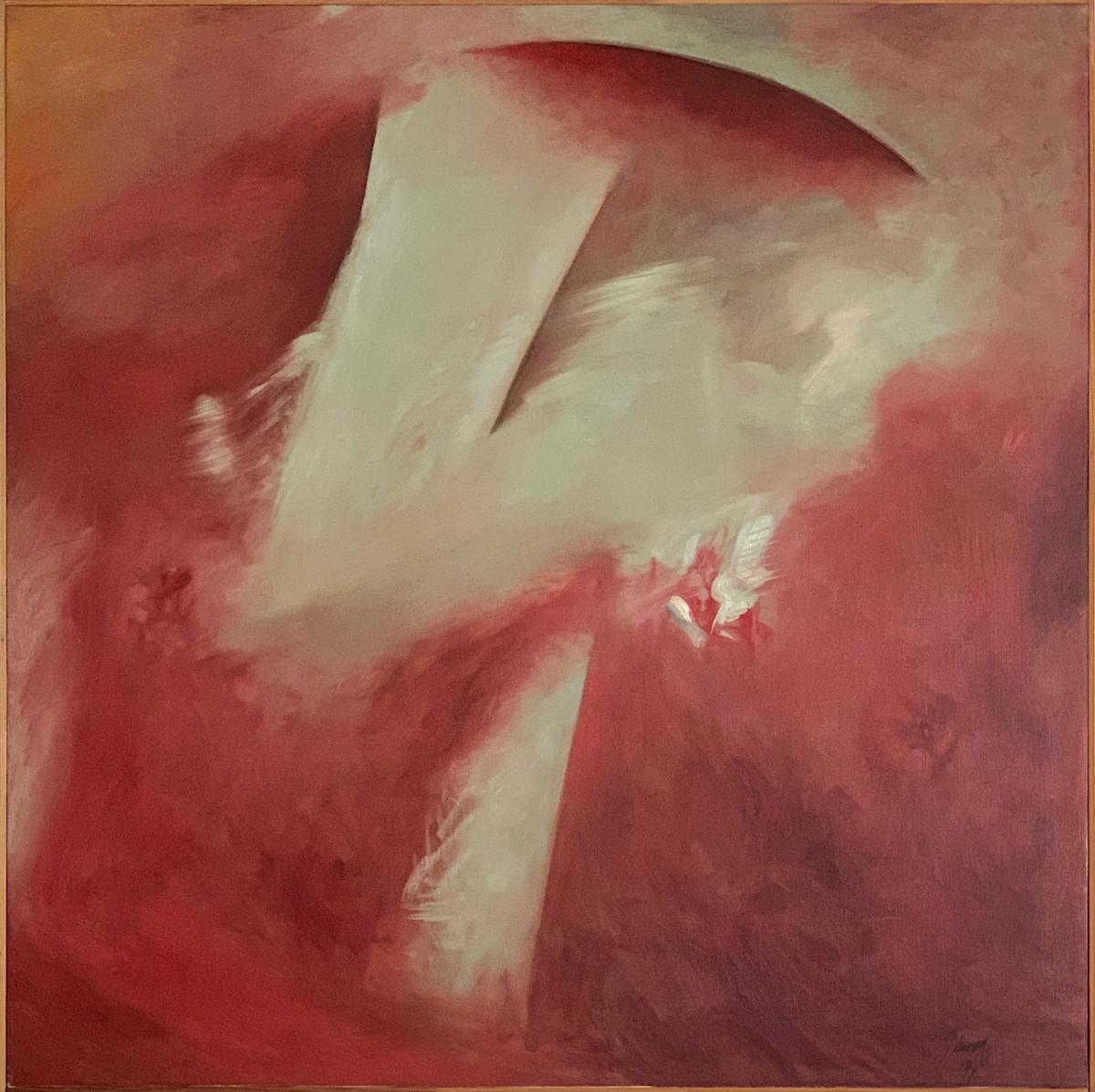 1991 "The Girl I Lost" Abstract Painting on Canvas William Shields Acclaimed Illustrator by Bill Shields 