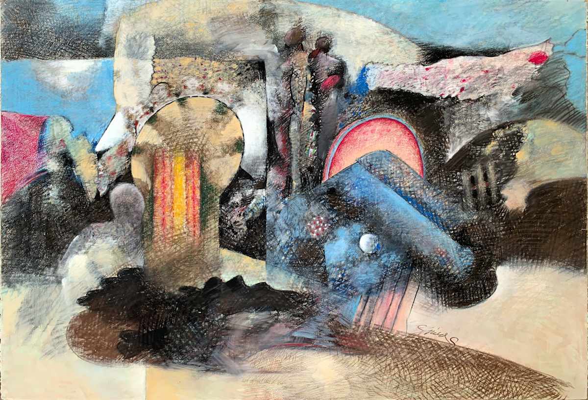1989 "Snooze Fest" Abstract Painting Acclaimed Illustrator Bill Shields by Bill Shields 