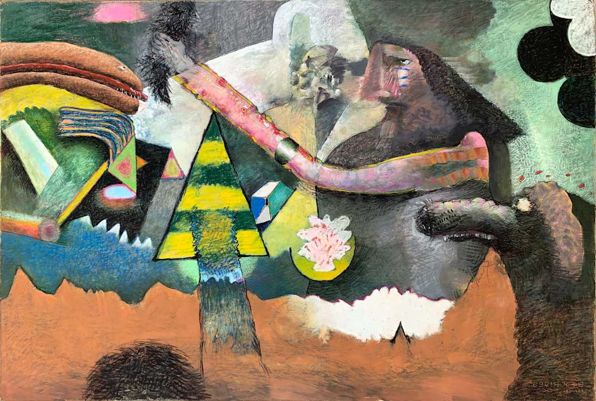 1988 "Disneyland" Abstract Painting Acclaimed Illustrator Bill Shields by Bill Shields, Image 2.