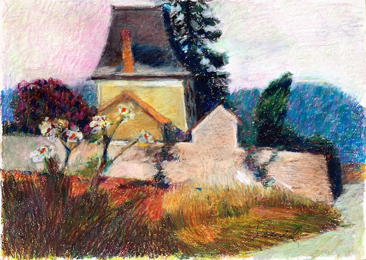 1987 "The House on the Hill" Landscape Painting Acclaimed Illustrator Bill Shields by Bill Shields, Image 2.