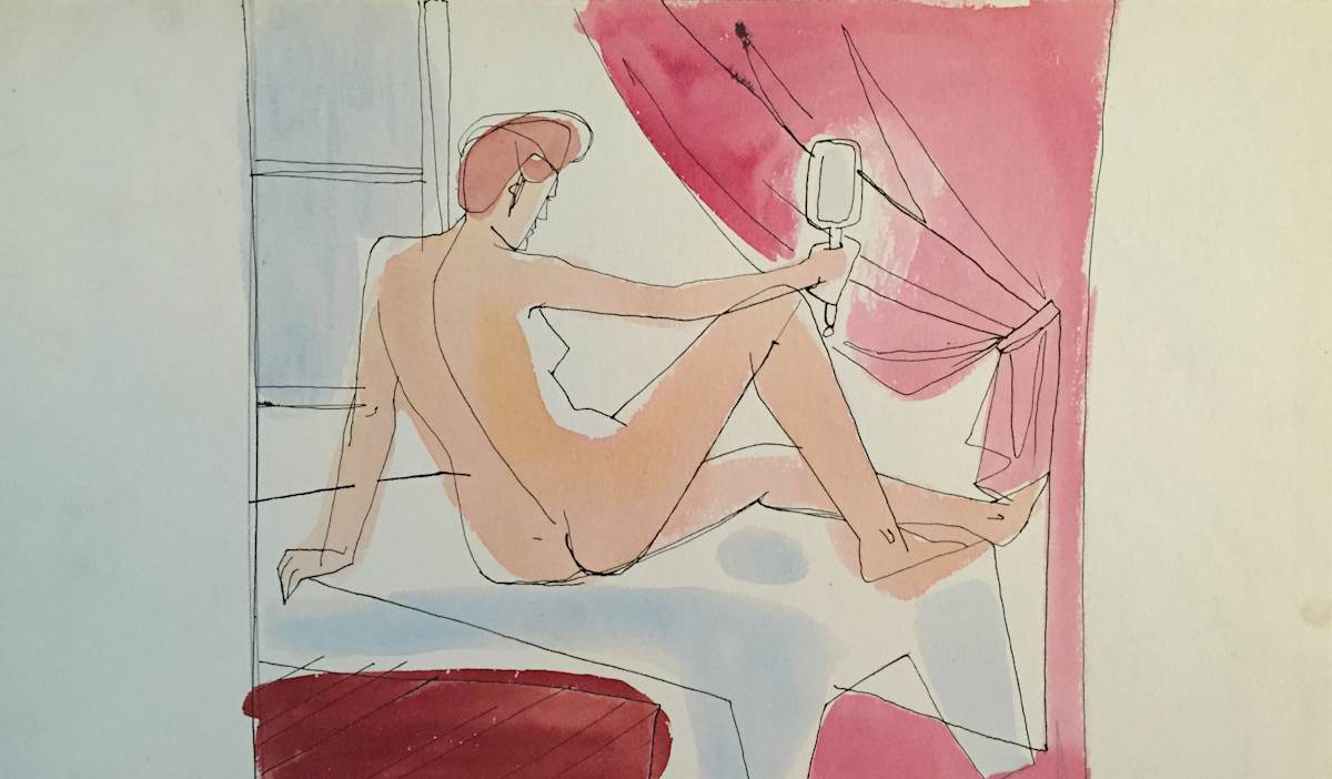 Woman with Mirror, Image 1.