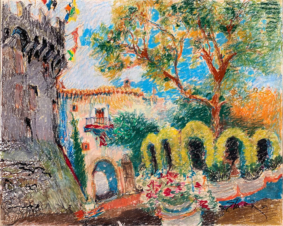 1986 "Chateau & Park" Impressionist Landscape Painting Acclaimed Illustrator Bill Shields by Bill Shields, Image 2.