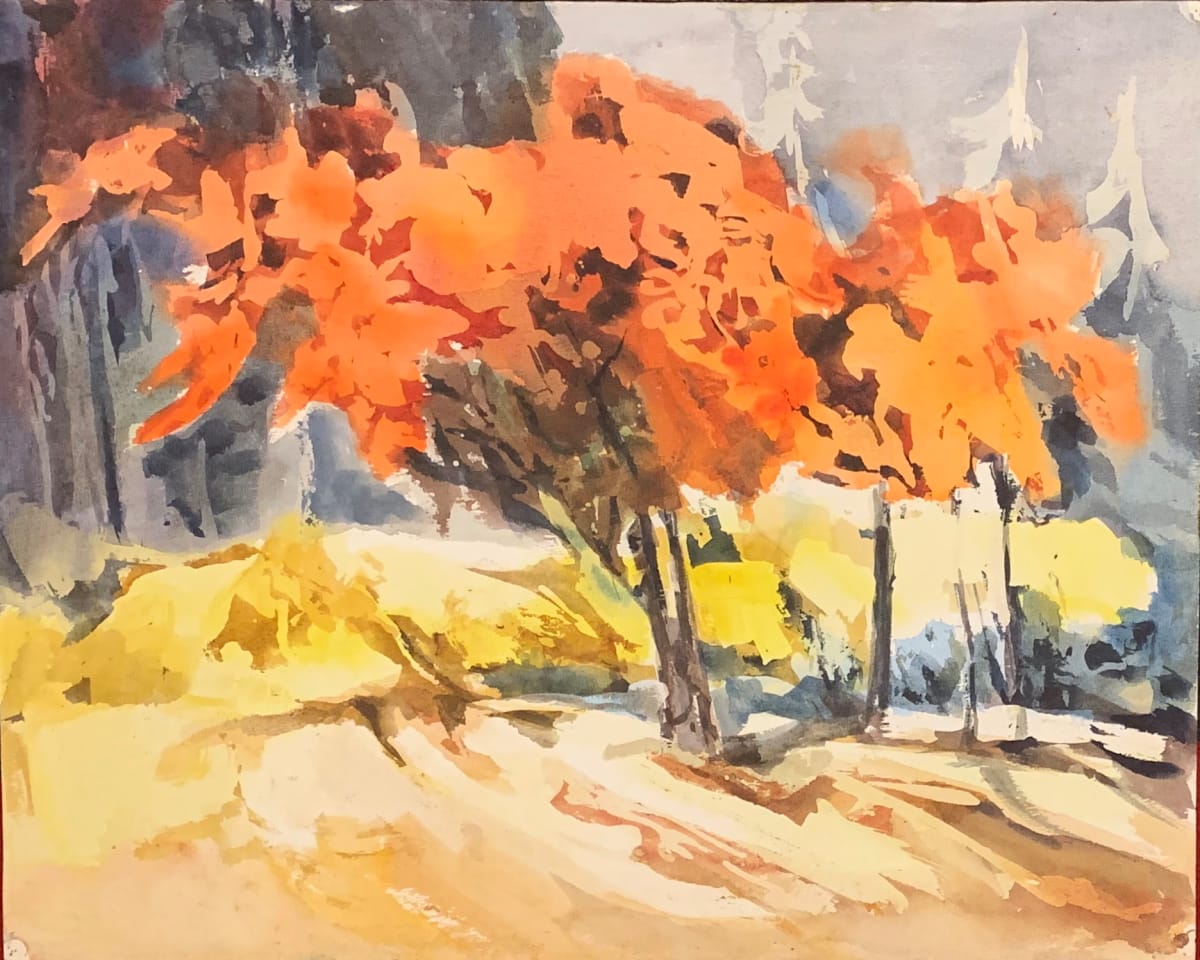 Double Sided AbEx Landscape by Thelma Corbin Moody, Image 1.