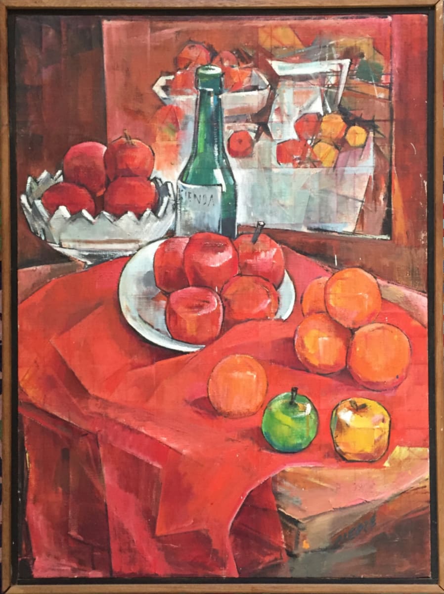 Earl Pierce Mid Century Cubist Still Life by Earl Pierce 