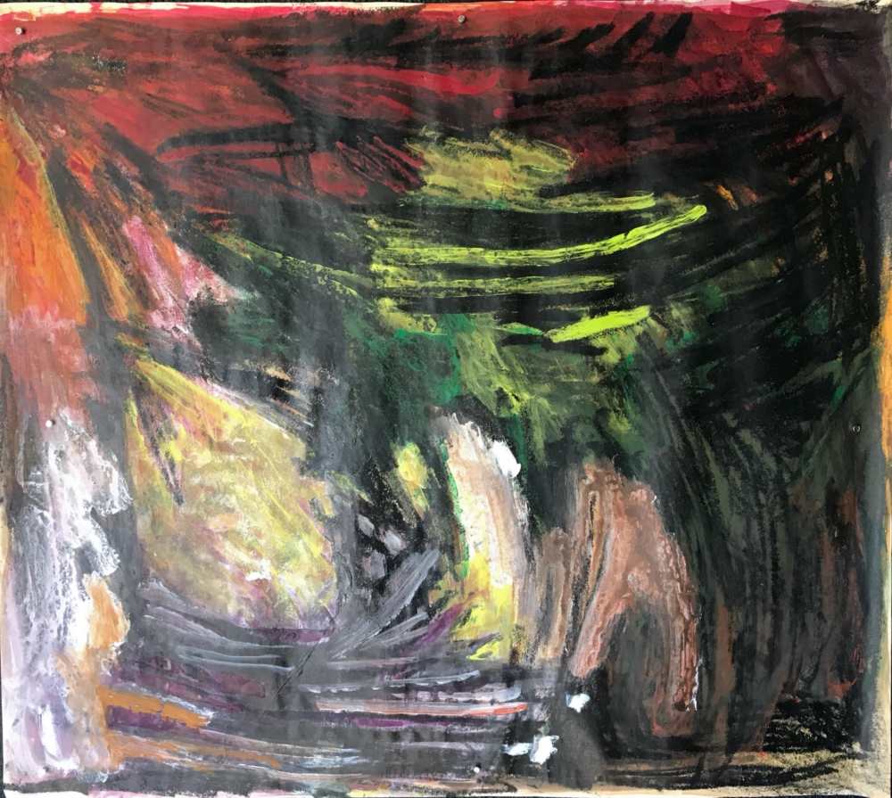 Red at Top Abstract by Gloria Dudfield, Image 8.